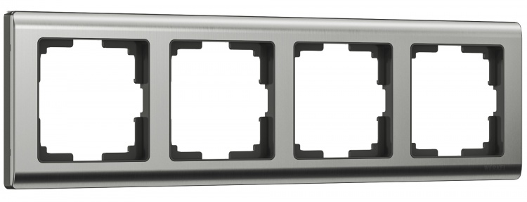 Рамка на 4 поста Werkel WL02-Frame-04 Metallic (глянцевый никель) - купить в Новосибирске