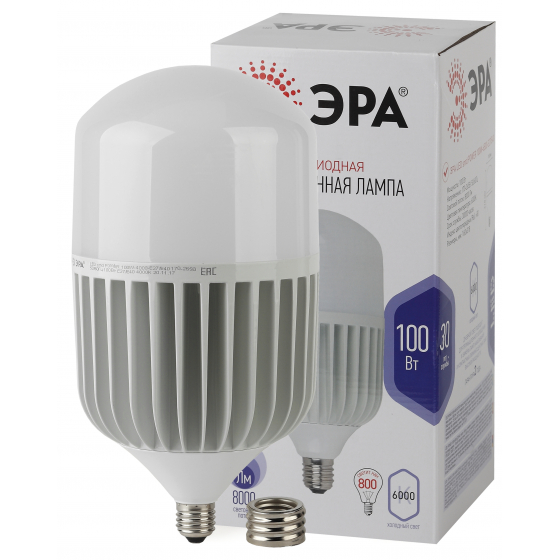 Лампа светодиодная мощная LED POWER T160-100W-E27/E40 8000Лм с гарантией 2 года