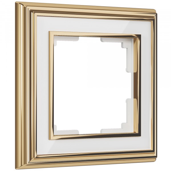 Рамка на 1 пост Werkel WL17-Frame-01 Palacio (золото / белый) - купить в Новосибирске