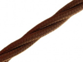Витой ретро кабель для внешней проводки Werkel Retro 3х1,5мм коричневый - купить в Новосибирске