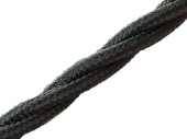 Витой ретро кабель для внешней проводки Werkel Retro 3х2,5мм черный - купить в Новосибирске