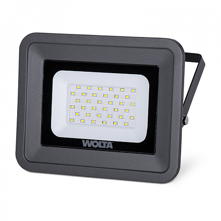 Светодиодный прожектор WOLTA WFLY-30W/06 30Вт 3000К IP65 Серый
