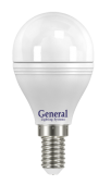 Светодиодная лампа Шар Матовый GLDEN-G45F 5W E14 2700/4500K General с гарантией 