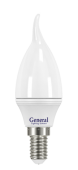 Светодиодная лампа Свеча на ветру GLDEN-CFW 7Вт E14 2700/4500К General с гарантией 