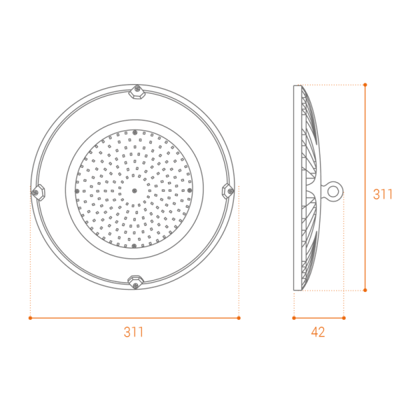 Светильник светодиодный промышленный WOLTA UFO-150W/01 150Вт 5700К IP65 с гарантией 2 года